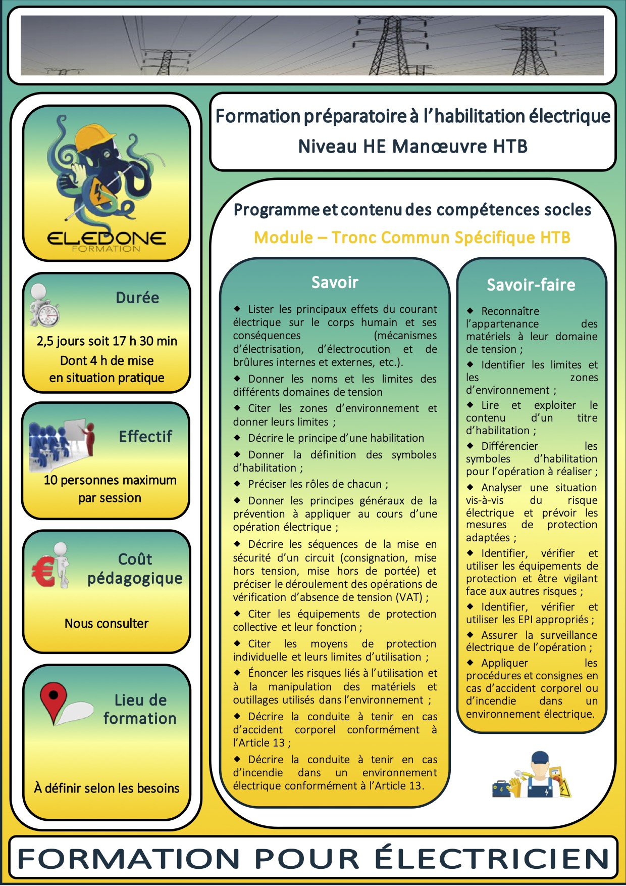 Fiche habilitation HE Manoeuvre HTB3